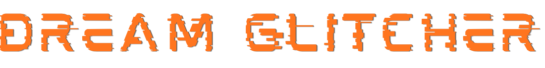 Dream Glitcher glitch-style sci-fi game logo